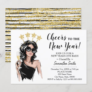 Convite Anime-se com a Noite das Garotas do Novo Ano