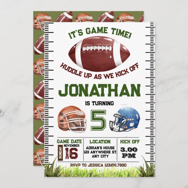 Convite Aniversariante do futebol (Frente/Verso)