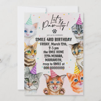 Convite aniversariante gatinhos gatinhos gatinhos gatinhos