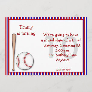 Convite Aniversário 10º Baseball