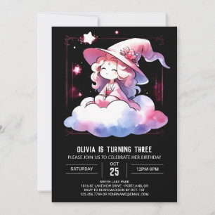 Convite Aniversário Adorável do Pequeno Feitiço