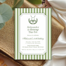 Aniversário Adulto Golf Green Thir-Tee 30th Outdoo