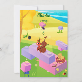 Convite Aniversário Ant Cookie do Bloco de Construção