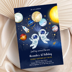 Convite Aniversário Astronauta Espaço Sideral Planeta Galá