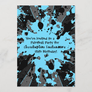 Convite Aniversário azul