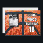 CONVITE ANIVERSÁRIO - BASQUETE - 18º CONVITE/FOTO<br><div class="desc">VEJA A MESMA IMAGEM PARA OS ANOS 10, 13, 16, 18, 20</div>