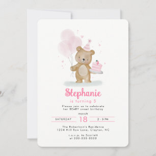 Convite Aniversário Beary Doce