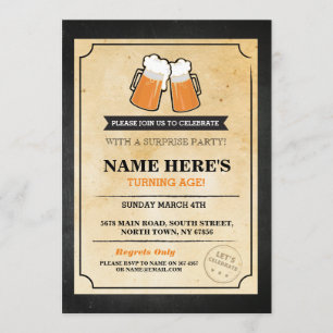 Convite Aniversário "Boers Chalk Bar Convide"