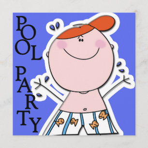 Convite Aniversário bonito da natação da festa na pisci