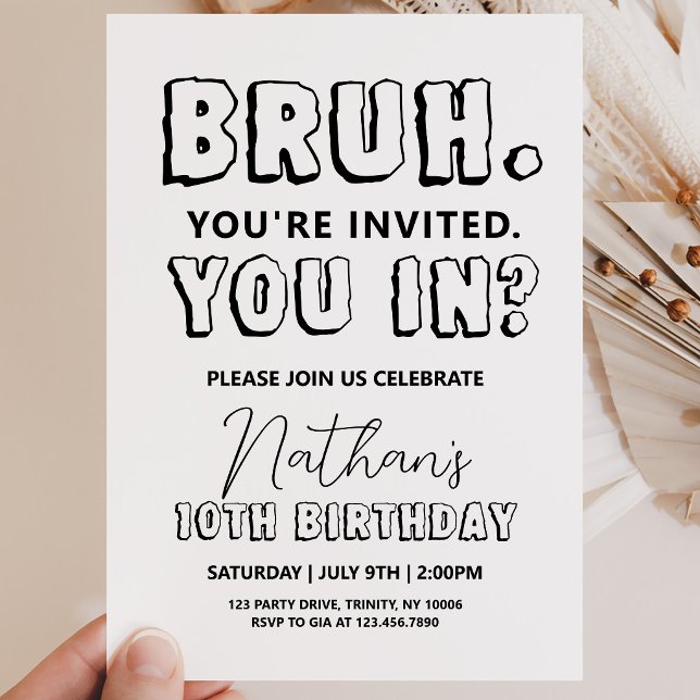 Convite Aniversário Bruh (Criador carregado)