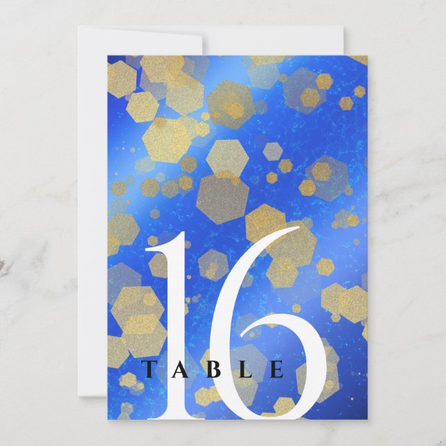 Convite Aniversário Casado do Elegante Nove Lapis Lazuli (Frente)