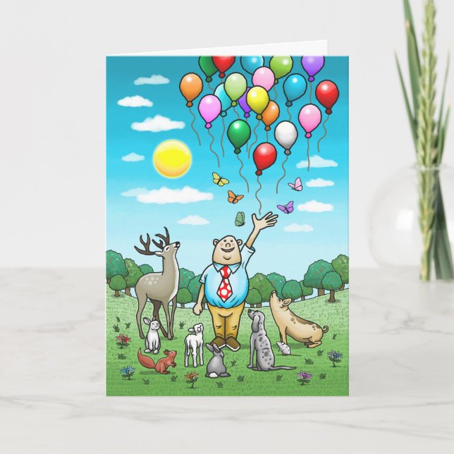 Convite Aniversário Chamando Todos os Animais de Festa (Frente)