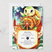 Aniversário Colorido da Tartaruga Náutica