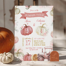 Convite Aniversário comum das raparigas sibilantes, cor-de