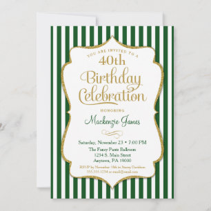 Convite Aniversário Convidado Caçador Verde Dourado Adulto