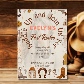 Convite Aniversário Country Western Saddle Up