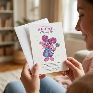Convite Aniversário da Abby Cadabby da Rua Sésamo com Bril