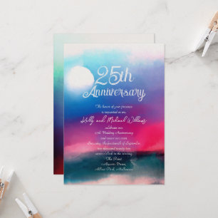 Convite Aniversário da Aurora Colorida Elegante