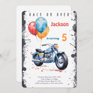 Convite Aniversário da Bicicleta Azul