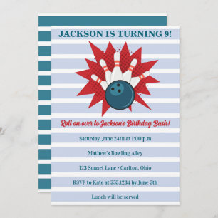 Convite Aniversário da boliche