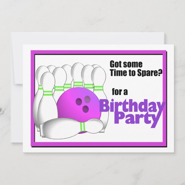 Convite Aniversário da boliche (Frente)