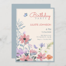 Aniversário da borboleta das flores de pastel de a