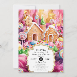 Convite Aniversário da Candyland para Crianças Personaliza