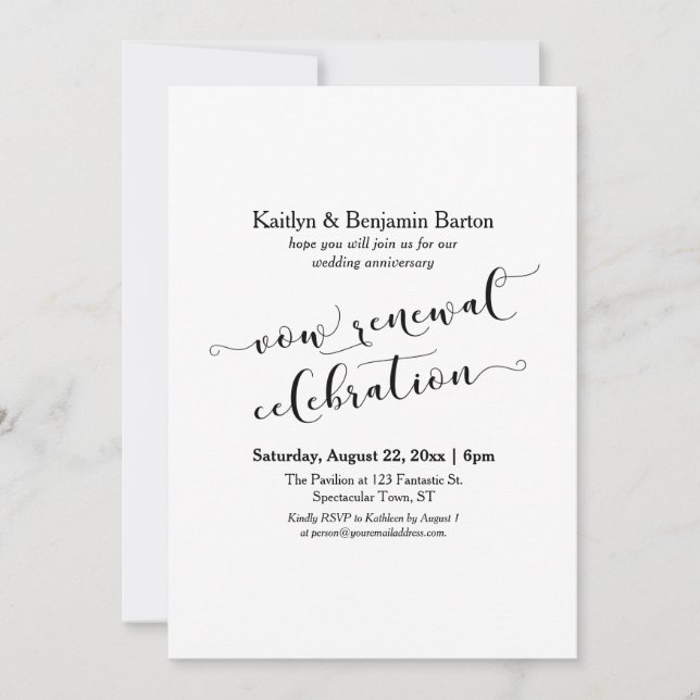 Convite Aniversário da Celebração da Renovação do Voto Bra (Frente)