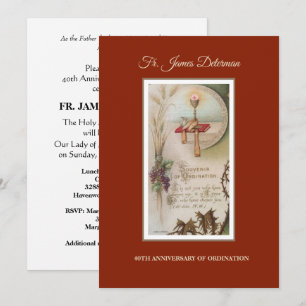 Convite Aniversário da classificação do sacerdote cató