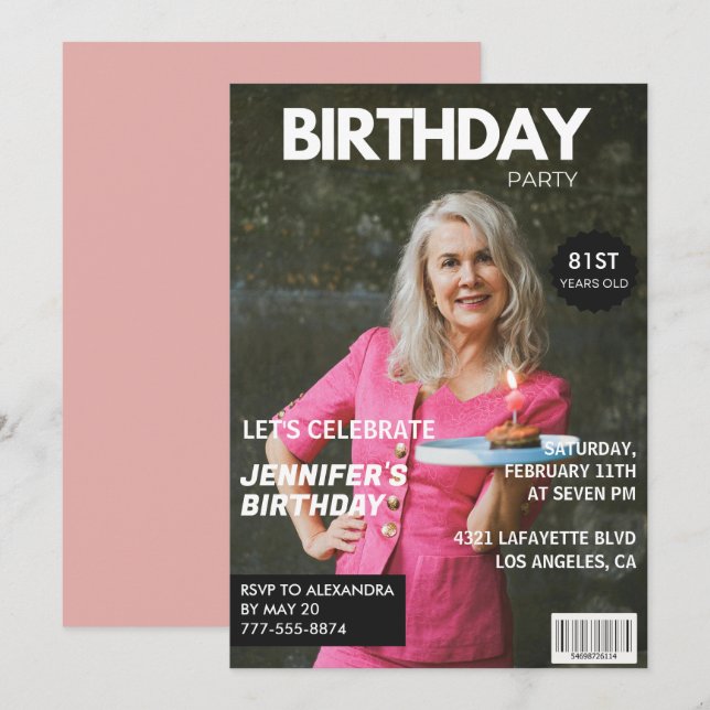 Convite Aniversário da Elegant Luxury Magazine Foto 81rua (Frente/Verso)