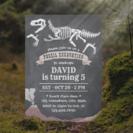 Convite Aniversário da Escavação Fóssil do Dinossauro