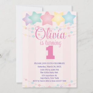Convite Aniversário da Estrela Pequena Grelha