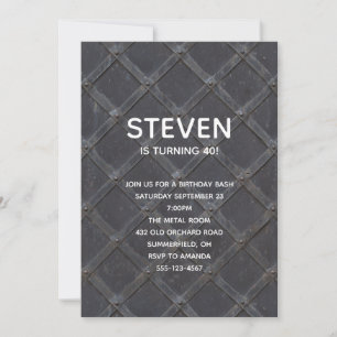 Convite Aniversário da Estrutura de Fecho de Ferro