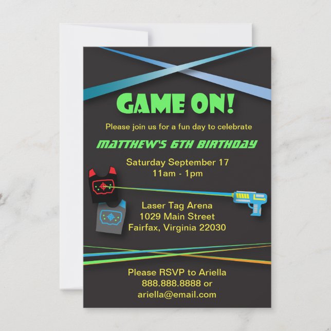 Convite Aniversário da Etiqueta Laser ou Festa de Construç (Frente)