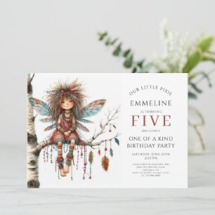 Convite Aniversário da Fada de Pixie Bonita