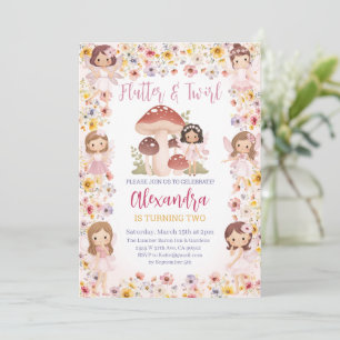 Convite Aniversário da Fada Floral Magia Garden Forest