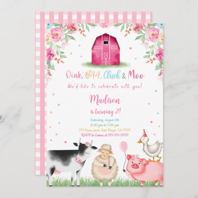 Convite Aniversário da Fazenda (Frente/Verso)