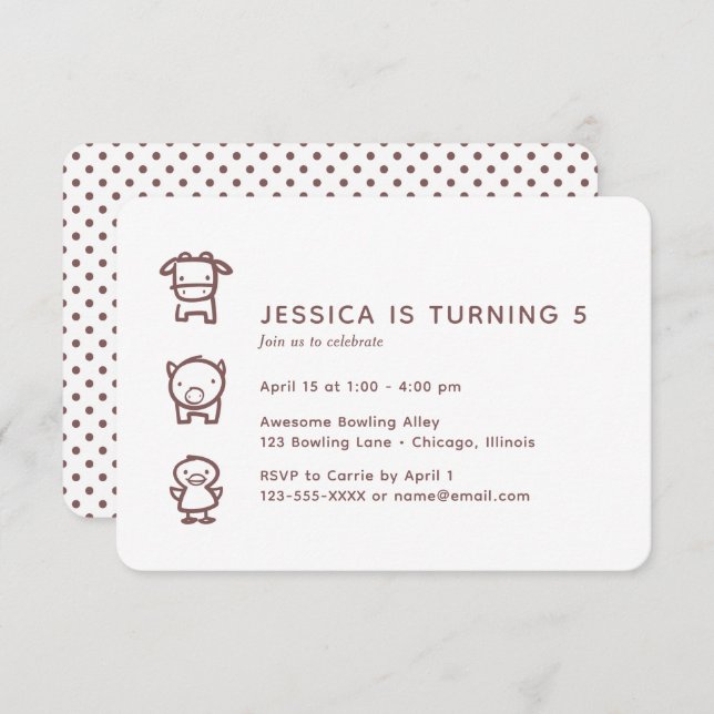 Convite Aniversário da fazenda (Frente/Verso)