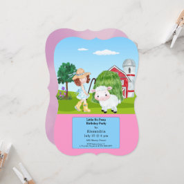 Convite Aniversário da Fazenda da Fada Leiteira de Bo Peep