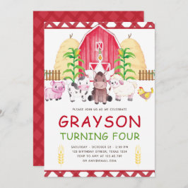 Convite Aniversário da Fazenda de Aquarela