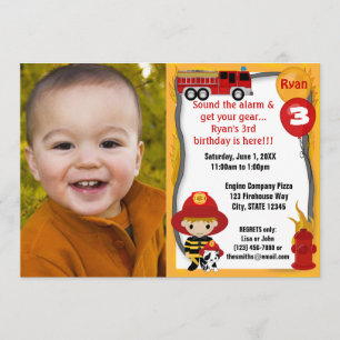 Convite Aniversário da FFP01D do Bombeiro Dalmatian