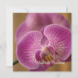 Convite Aniversário da Flor Orquídea Rosa