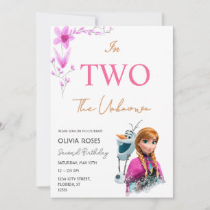 Convite Aniversário da Flor Rosa para Crianças