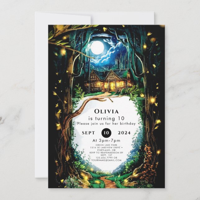 Convite Aniversário da Floresta das Árvores Encantadas (Frente)