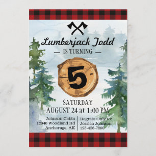 Convite Aniversário da Floresta Selvagem de Pedra de Madei