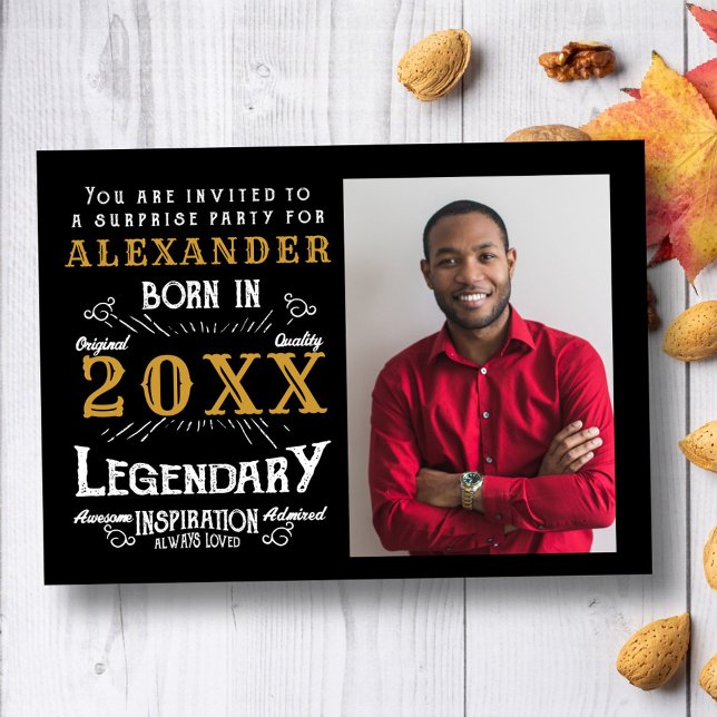 Convite Aniversário da Foto Adulta (Criador carregado)