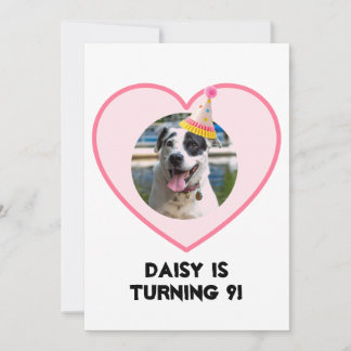 Convite Aniversário da Foto de bolinhas