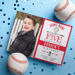 Convite Aniversário da Fotografia de Baseball em Cana-de-Á