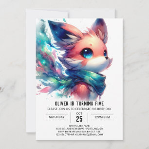 Convite Aniversário da Fox Reprodutiva Imprimível