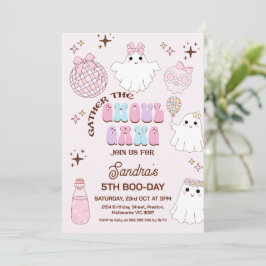 Convite Aniversário da Gang Ghoul das Meninas do Halloween